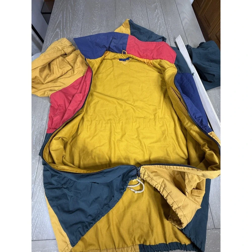 World Top Class Jacket Mens Large XL Multicolor Colorblock Hooded Parka Full Zip